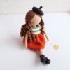 easy crochet doll pattern: Jasmine the doll in in removable dress, Amigurumi doll pattern, fall outfit pattern