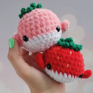 Pink Fruit Frog Plush Toy Amigurumi Crochet Plush Toy Squishy Frogger Cute  Squishmallow Anxiety Pet Strawberry Frog Grape Frog 