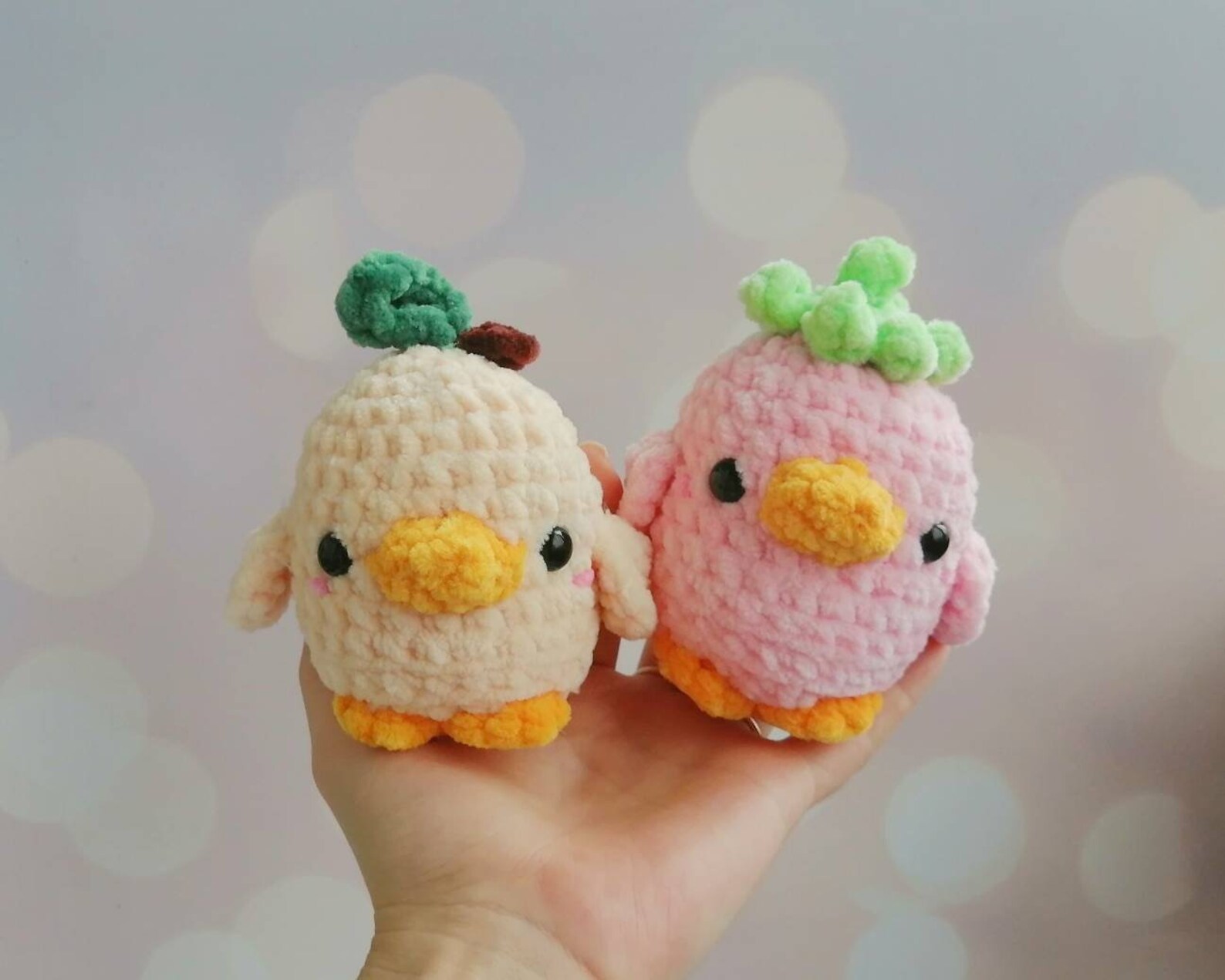 Crochet Duck Amigurumi Cute Chunky Plush Stuffed Animal Kawaii