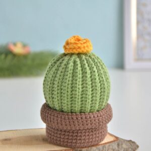 Amigurumi pattern mini cactus flower pot crochet décor