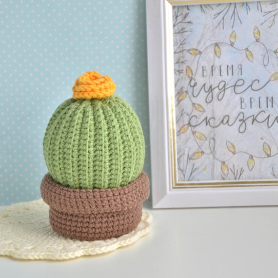 Amigurumi pattern mini cactus flower pot crochet décor 1 Amigurumi pattern mini cactus flower pot crochet décor