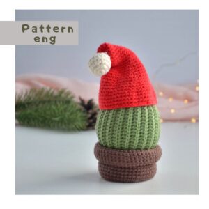 Christmas cactus crochet pattern pdf Flower Cactus in a cute Pot