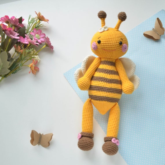 Crochet bee decor amigurumi Pattern Bumble bee baby shower