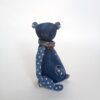 Antique denim bear, Artist teddy bear OOAK.