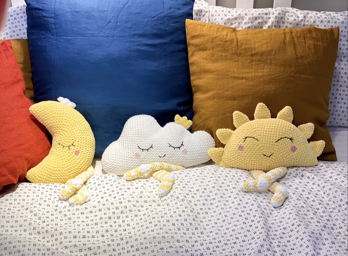 Set of 3 plush pillows EASY AMIGURUMI CROCHET PATTERNS (PDF file) 5 image 31 05 21 07 23