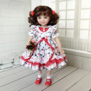 Red-gray dress for Little Darling doll