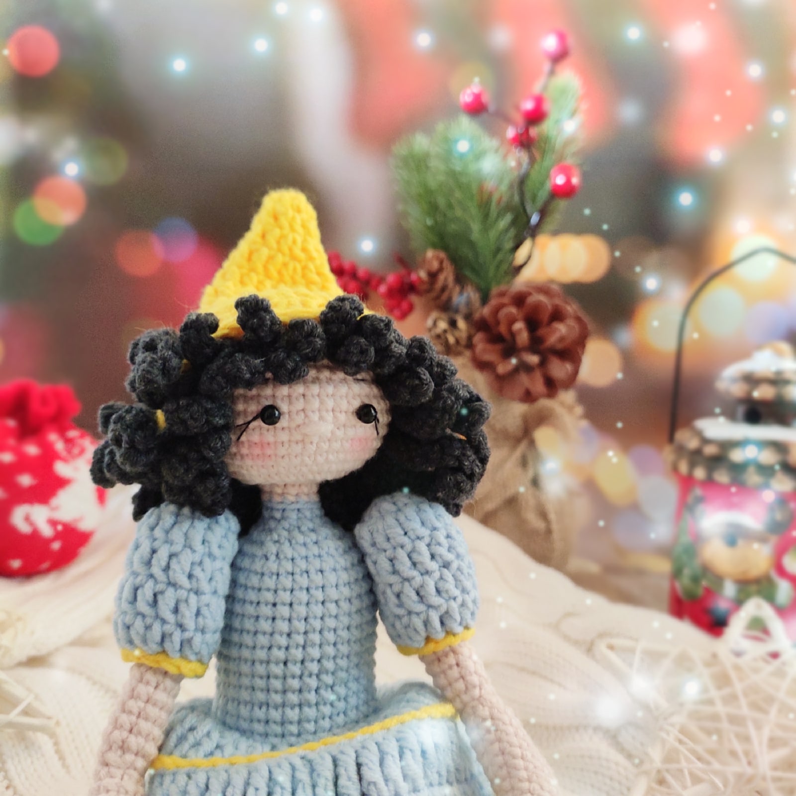 Crochet pattern doll Girl SNOW. Amigurumi doll. In English PDF. 3 oiNZfqJUCuk