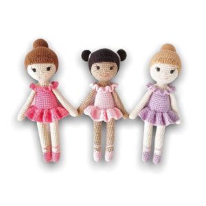 Crochet amigurumi ballerina doll pattern