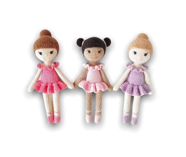 Crochet amigurumi ballerina doll pattern