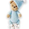Crochet amigurumi plush teddy bear in pajamas pattern