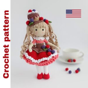 Berries cake doll crochet pattern