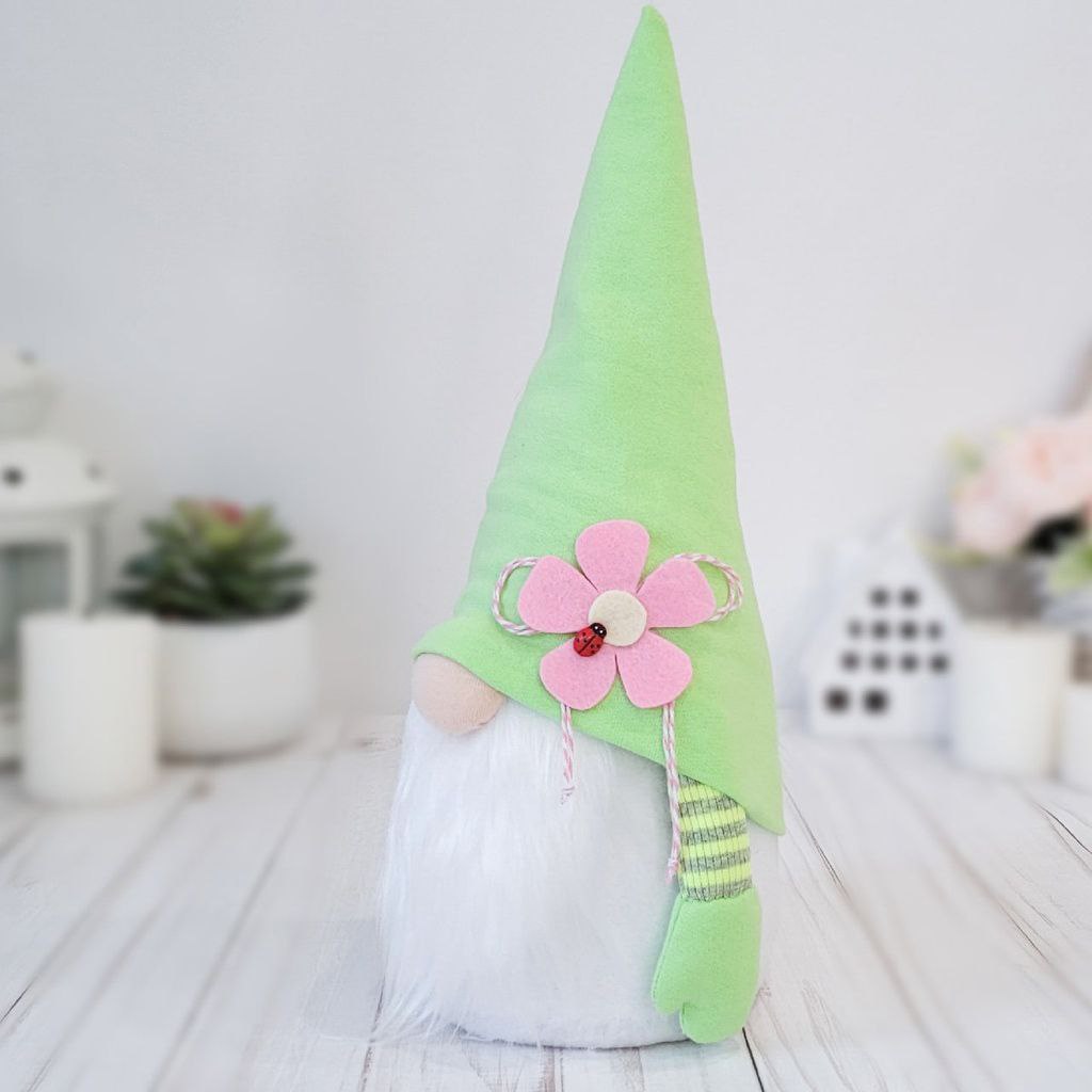 Easter gnome for home decor Spring gnome in light green hat 2 photo 2022 04 04 20 34 24