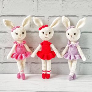 Crochet amigurumi animal ballerina doll bunny pattern