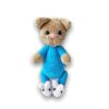 Amigurumi crochet plush cat in pajamas pattern