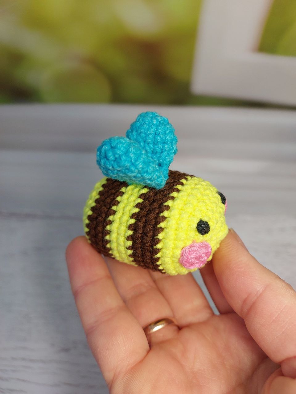 Amigurumi handmade toy Bunny Patriot with a Bee 3 photo 2022 04 11 19 22 59