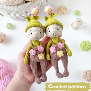 Crochet doll | Amigurumi | Lu the buttercup flower man | Bosikosha crochet pattern