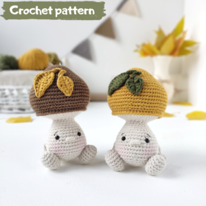 Crochet toy | Amigurumi | Baby Mushroom | Bosikosha crochet pattern