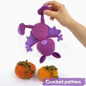 Crochet toy | Amigurumi | Esmi the Baby Bat | Bosikosha crochet pattern
