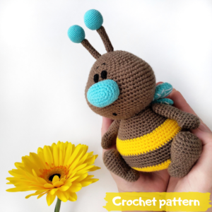 Crochet toy | Amigurumi | Wally the Baby Bee | Bosikosha crochet pattern
