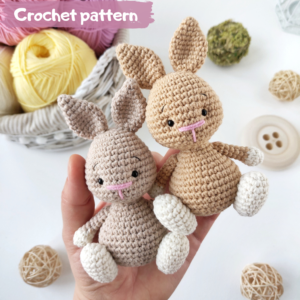 Crochet toy | Amigurumi | Phil the Bunny | Bosikosha crochet pattern