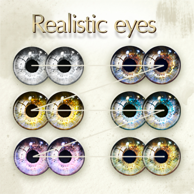 Light Blue Super Realistic Eyes Digital Collage Sheet - DailyDoll Shop