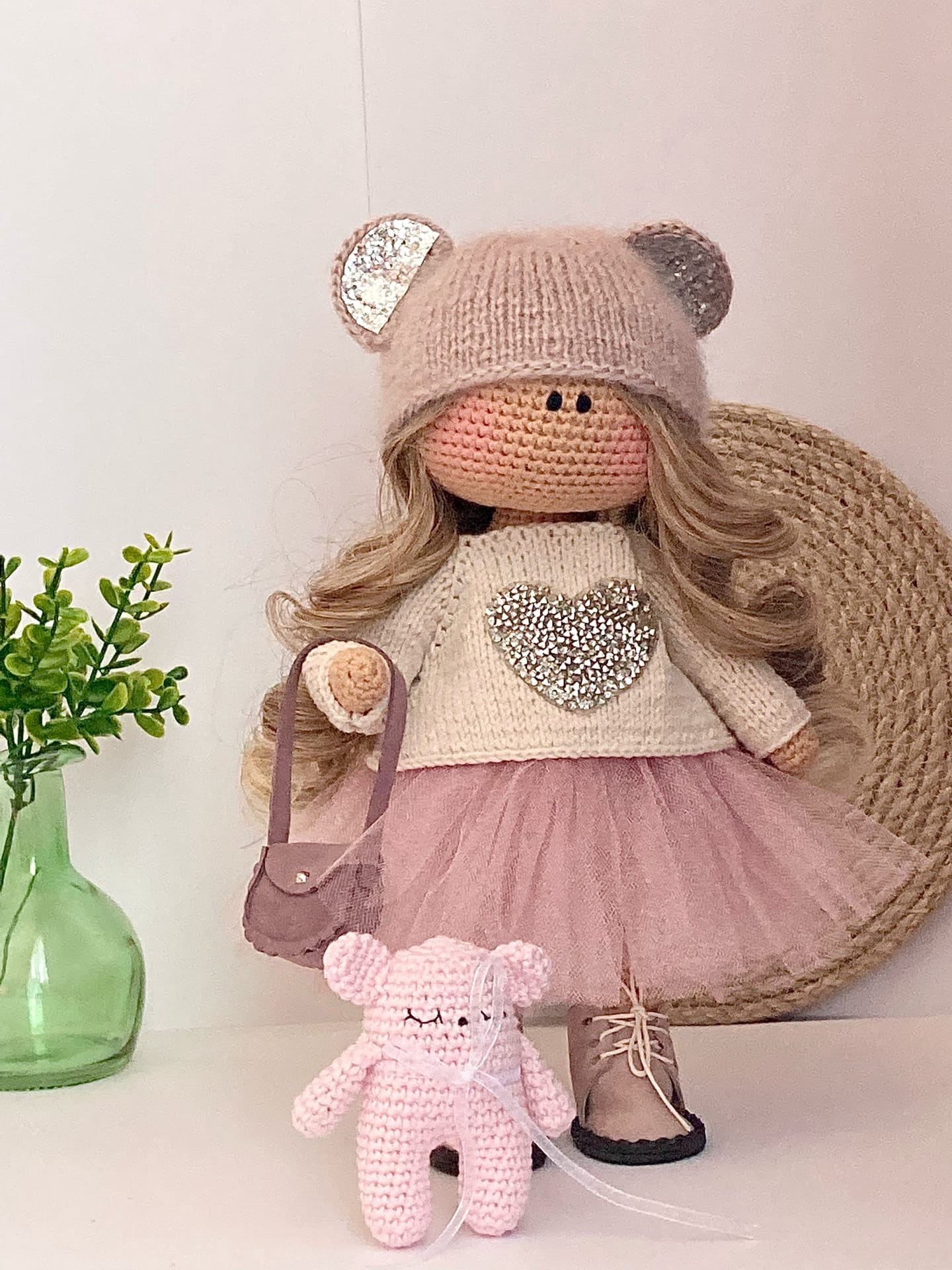 Tilda Ash Blonde Doll Hair & Crochet Merino Wool Yarn, Tilda #TIL140053