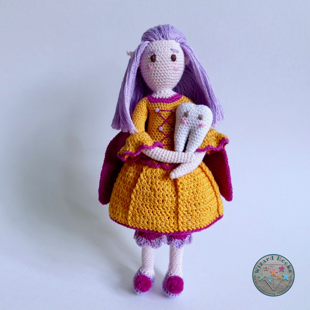 Nelly The Tooth Fairy crochet doll pattern - DailyDoll Shop