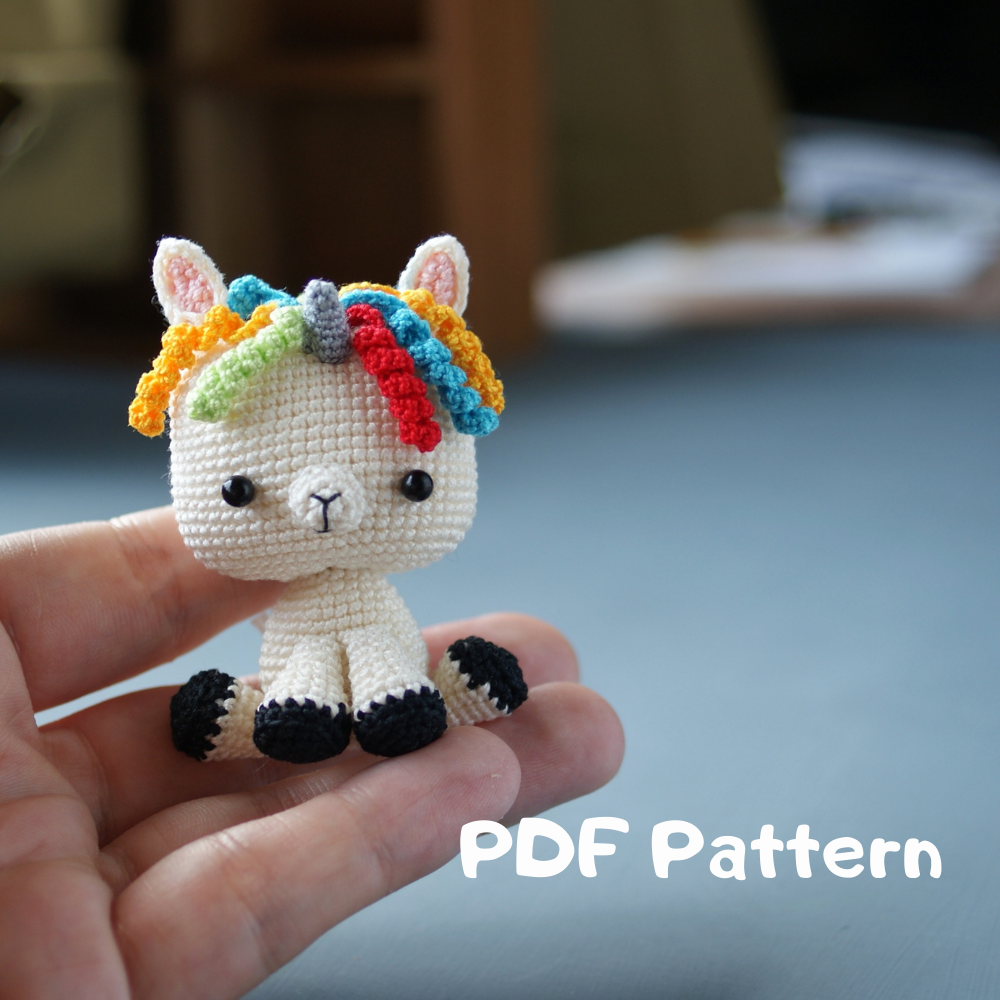 Unicorn pdf amigurumi crochet pattern - DailyDoll Shop