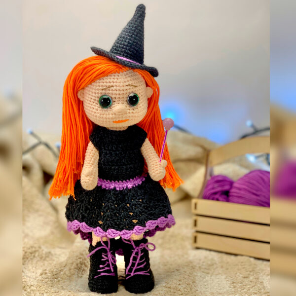Pattern crochet witch doll