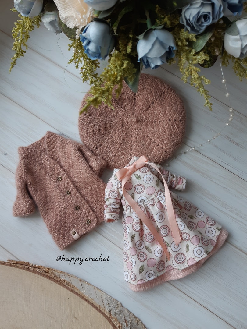 Pattern Cardigan for Blythe dolls PDF 2