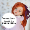 Pattern ooak Paola Reina doll video tutorial on making teeth for Paola Reina. Video with English subtitles.