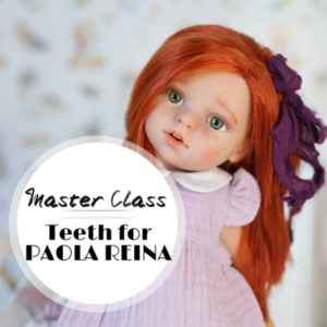 Pattern ooak Paola Reina doll video tutorial on making teeth for Paola Reina. Video with English subtitles.