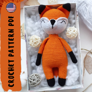 Amigurumi crochet pattern fox Flint | AnnaForesPatterns