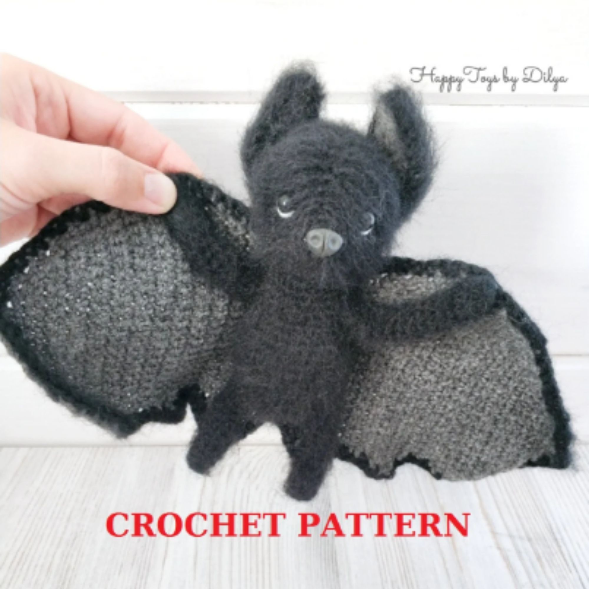 Crochet pattern bat toy amigurumi halloween gift US and UK terms 2 Дизайн без названия 2 3
