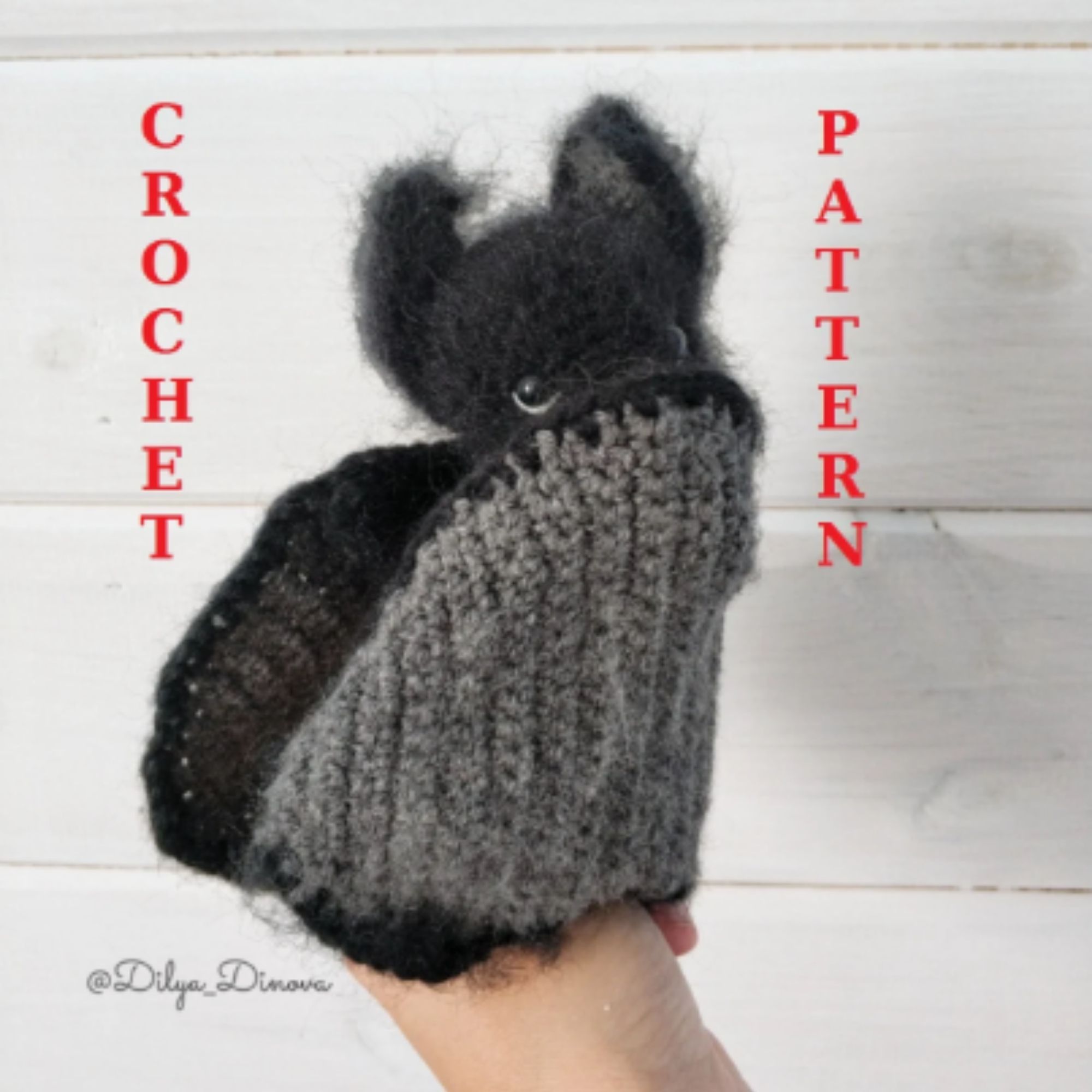 Crochet pattern bat toy amigurumi halloween gift US and UK terms 3 Дизайн без названия 3 2