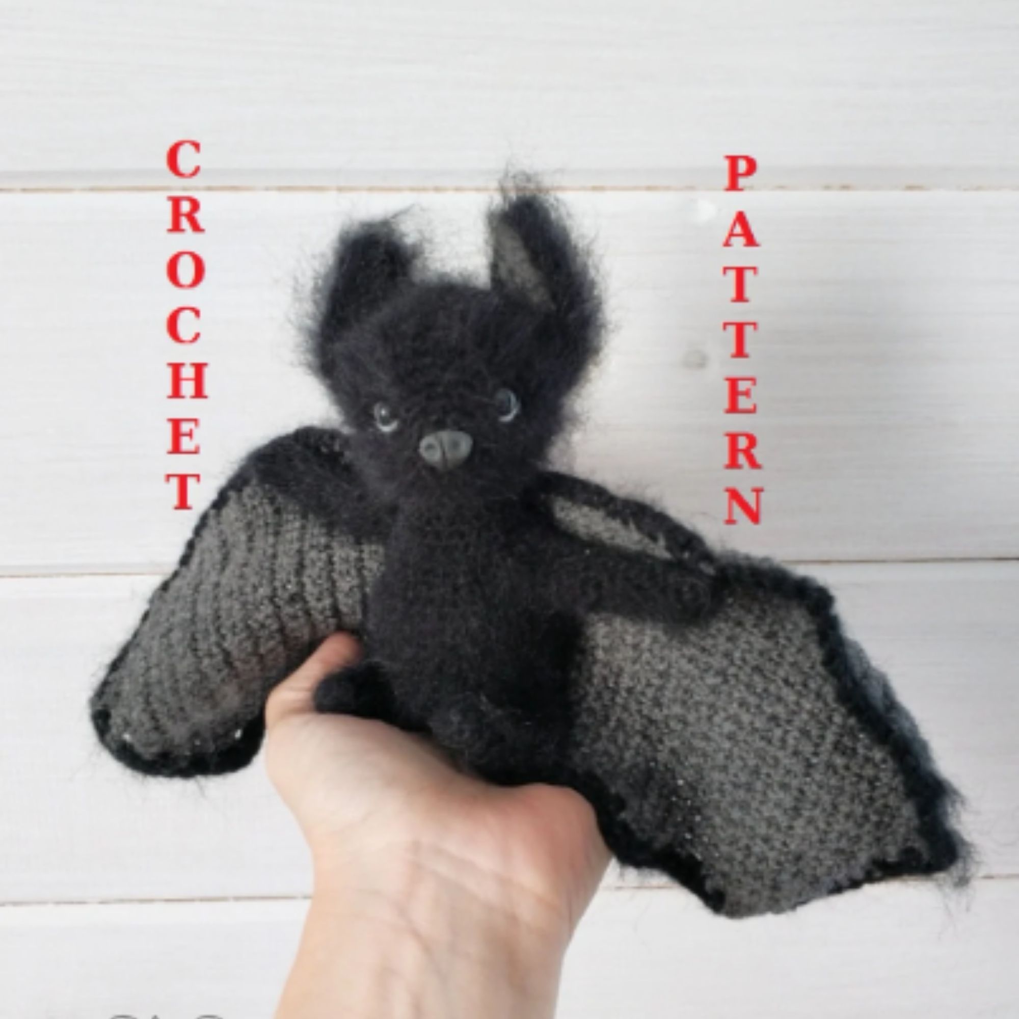 Crochet pattern bat toy amigurumi halloween gift US and UK terms 5 Дизайн без названия 5 1