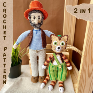 Findus and Pettson crochet pattern