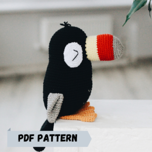 amigurumi toucan tropical bird crochet pattern