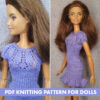 Knitting Pattern Dress for Barbie doll