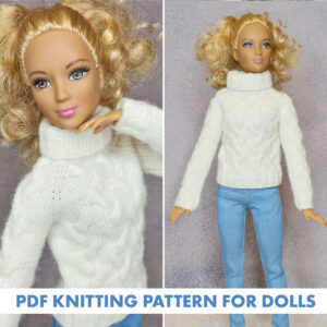 Strickmuster Pullover für Barbiepuppe