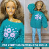 Knitting pattern Sweater for Barbie doll