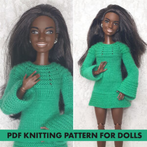 Knitting Pattern Dress for Barbie doll