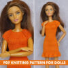 Knitting Pattern Dress for Barbie doll