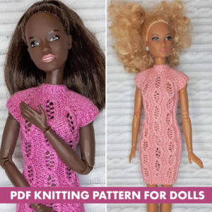 Knitting Pattern Dress for Barbie doll