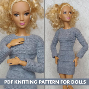 Strickmuster Kleid für Barbie-Puppe