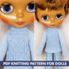 Knitting pattern Sweater for Blythe doll