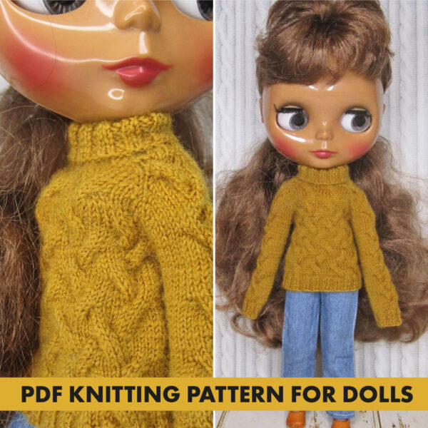 Knitting pattern Sweater for Blythe doll