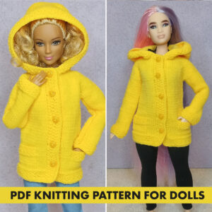 Modèle de cardigan à tricoter pour poupée Barbie