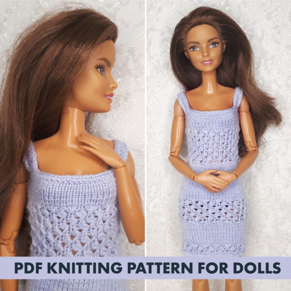 Knitting Pattern Summer Dress for Barbie doll