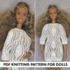 Knitting Pattern Dress for Barbie curvy doll